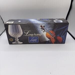 Vintage Set Of 4 Cristal D'Arques France ARC 24% Lead 5 3/4" Wine Glasses